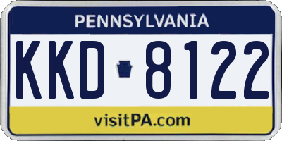 PA license plate KKD8122
