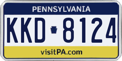 PA license plate KKD8124