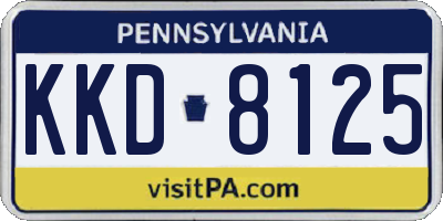PA license plate KKD8125