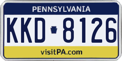 PA license plate KKD8126