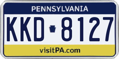 PA license plate KKD8127