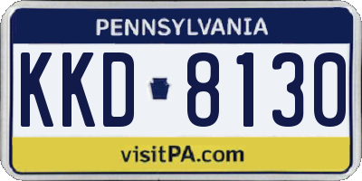PA license plate KKD8130
