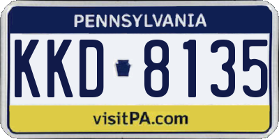 PA license plate KKD8135