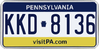 PA license plate KKD8136