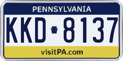PA license plate KKD8137