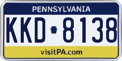 PA license plate KKD8138