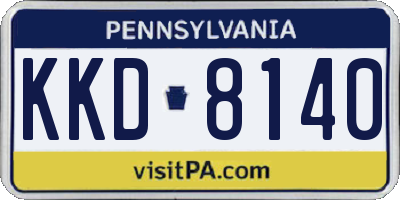 PA license plate KKD8140
