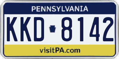 PA license plate KKD8142