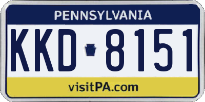 PA license plate KKD8151