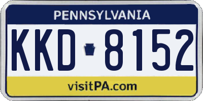 PA license plate KKD8152
