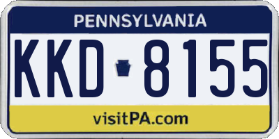 PA license plate KKD8155