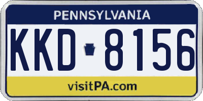 PA license plate KKD8156