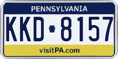 PA license plate KKD8157