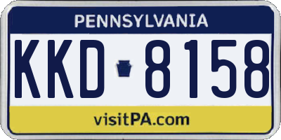 PA license plate KKD8158
