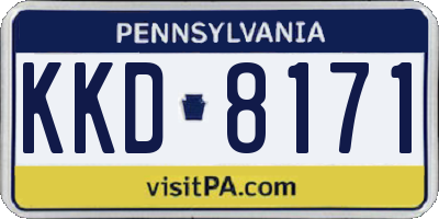 PA license plate KKD8171