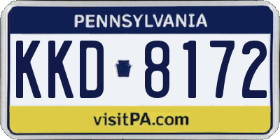 PA license plate KKD8172