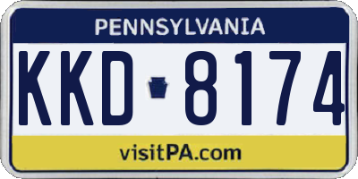 PA license plate KKD8174