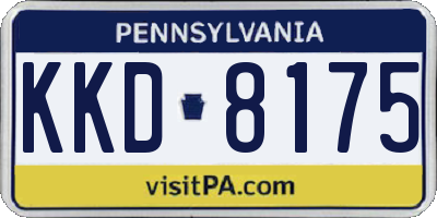 PA license plate KKD8175