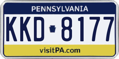 PA license plate KKD8177