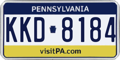 PA license plate KKD8184