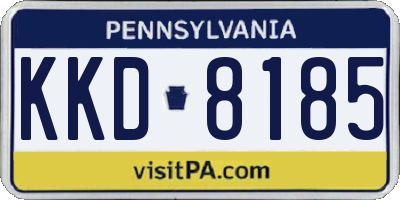 PA license plate KKD8185