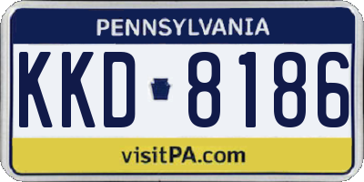 PA license plate KKD8186