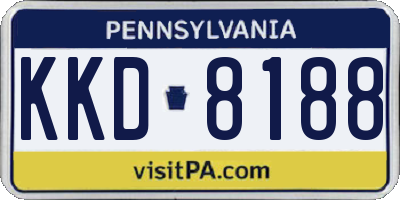 PA license plate KKD8188
