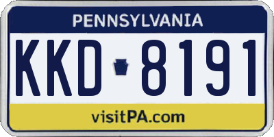 PA license plate KKD8191