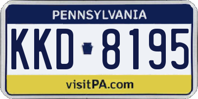 PA license plate KKD8195