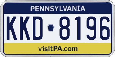 PA license plate KKD8196