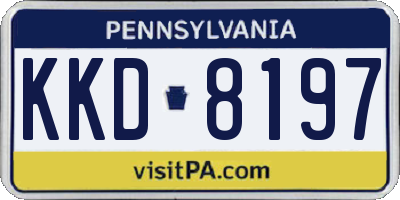 PA license plate KKD8197