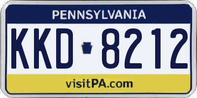 PA license plate KKD8212