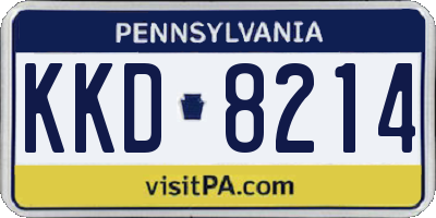 PA license plate KKD8214