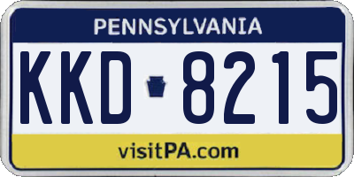 PA license plate KKD8215