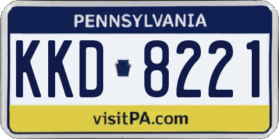 PA license plate KKD8221