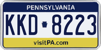 PA license plate KKD8223