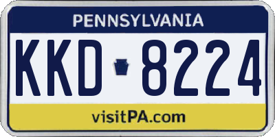 PA license plate KKD8224