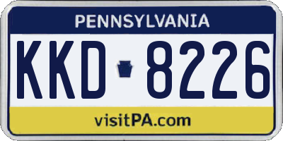 PA license plate KKD8226