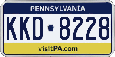 PA license plate KKD8228