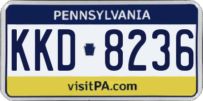 PA license plate KKD8236