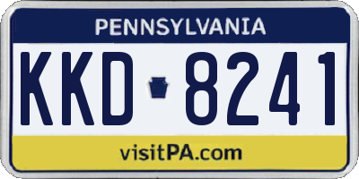 PA license plate KKD8241