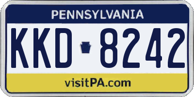 PA license plate KKD8242