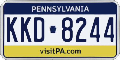 PA license plate KKD8244