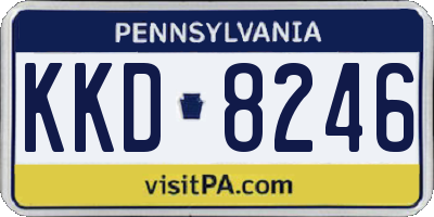PA license plate KKD8246