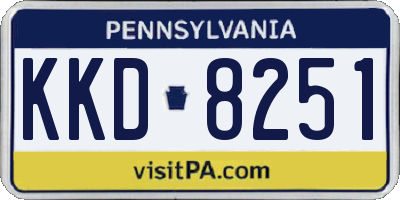 PA license plate KKD8251