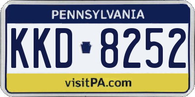PA license plate KKD8252