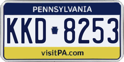 PA license plate KKD8253
