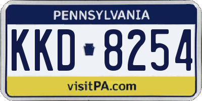 PA license plate KKD8254