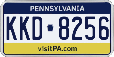 PA license plate KKD8256