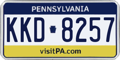 PA license plate KKD8257